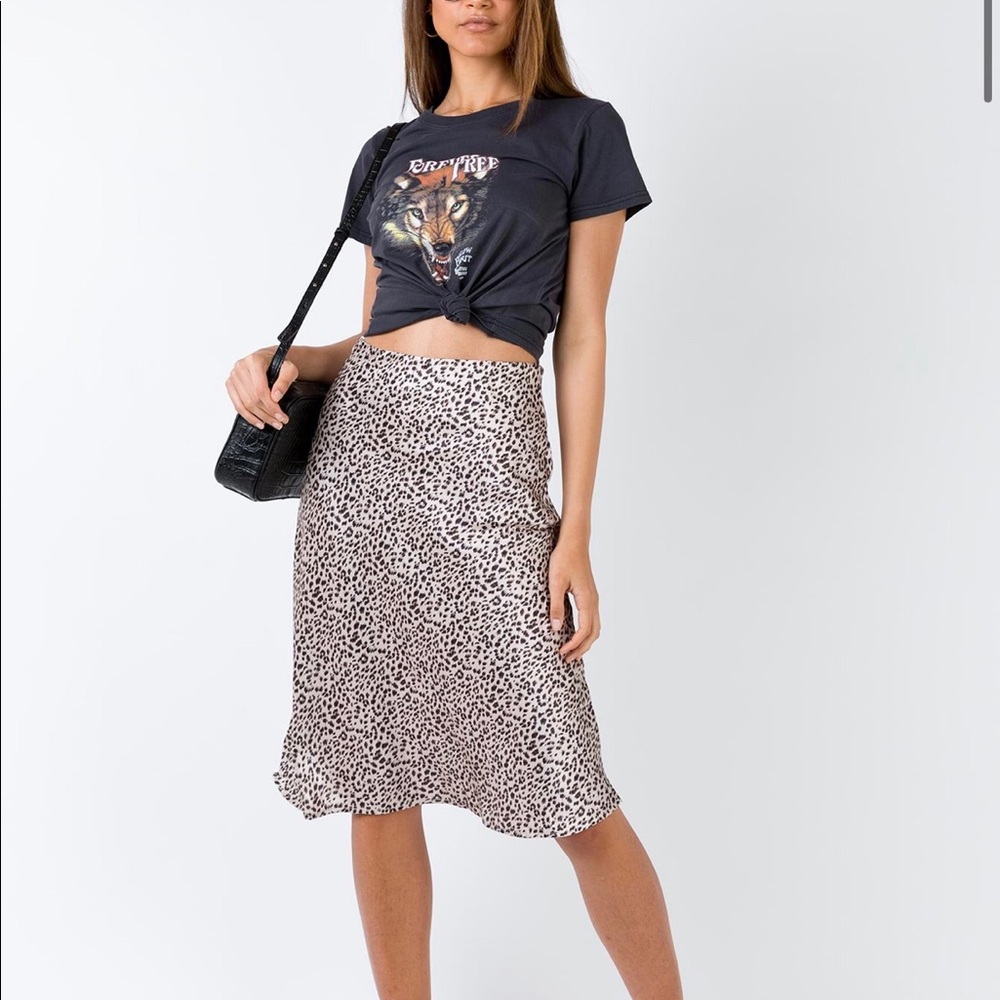 🚫SOLD🚫Princess Polly leopard zazu midi skirt